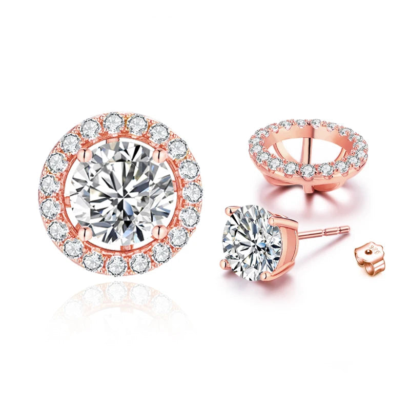 1.0 Carat D-Color Moissanite Detachable Stud Earrings