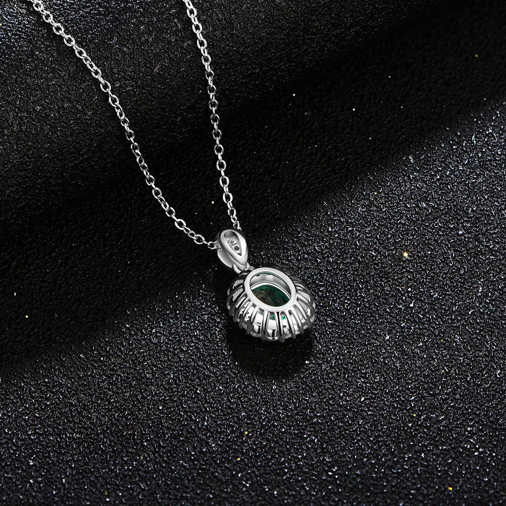 1.0 Carat Emerald Pendant Necklace