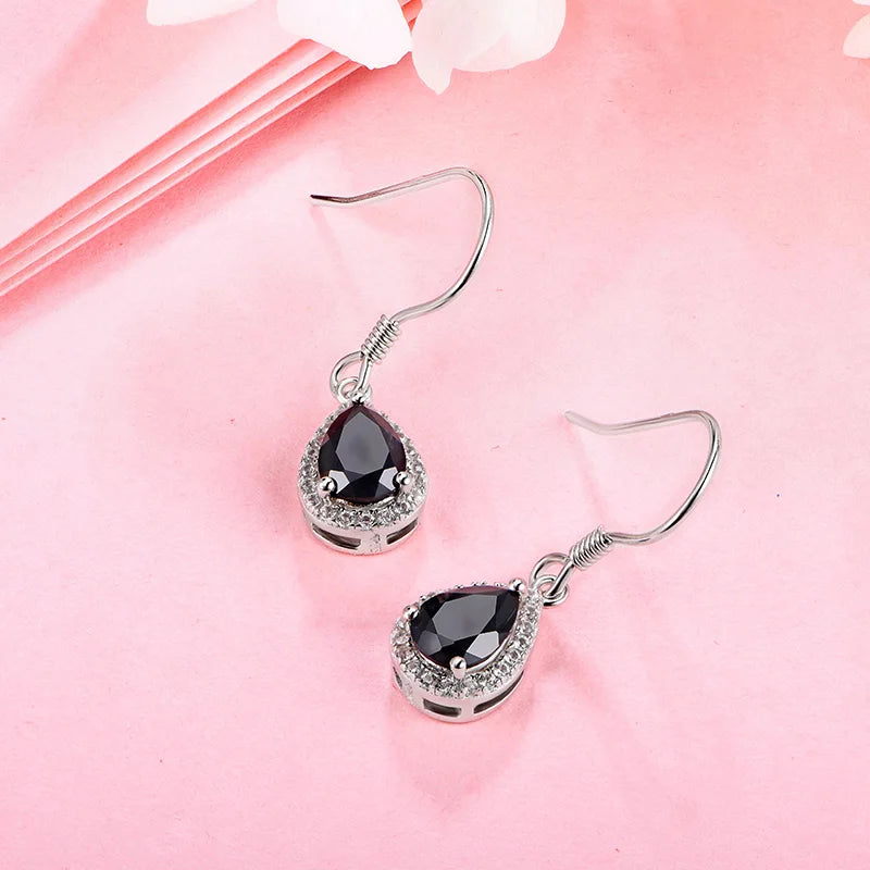 Ruby, Amethyst, Topaz & Zultanite Drop Earrings