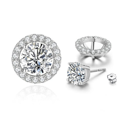 1.0 Carat D-Color Moissanite Detachable Stud Earrings