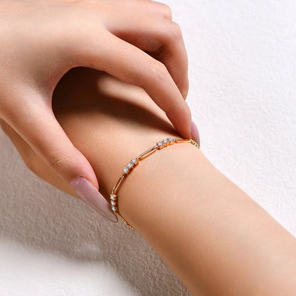 3.0mm Round Cut Moissanite Bracelet