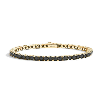 Top Quality Round Cut Black Moissanite Tennis Bracelet