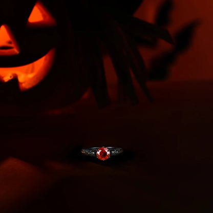 925 Sterling Silver Round Cut 6.5mm Colorful Ring