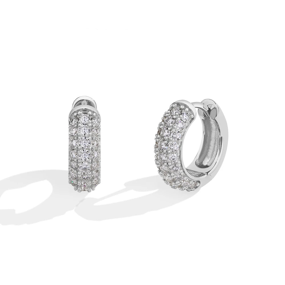 D VVS1 Round Moissanite Diamond Stud Earrings