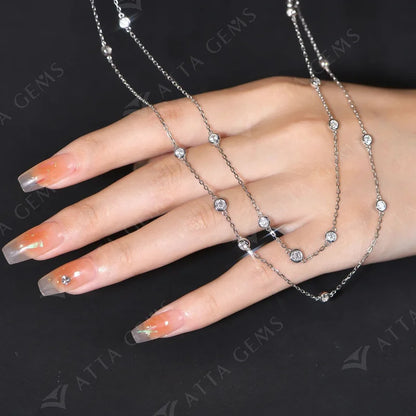 925 Sterling Silver Moissanite Necklace