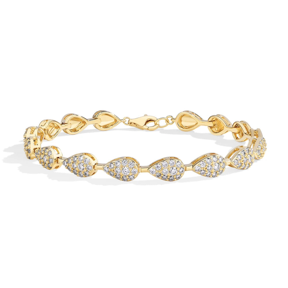 Luxury Pear-Shaped Moissanite Bracelet