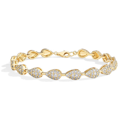 Luxury Pear-Shaped Moissanite Bracelet