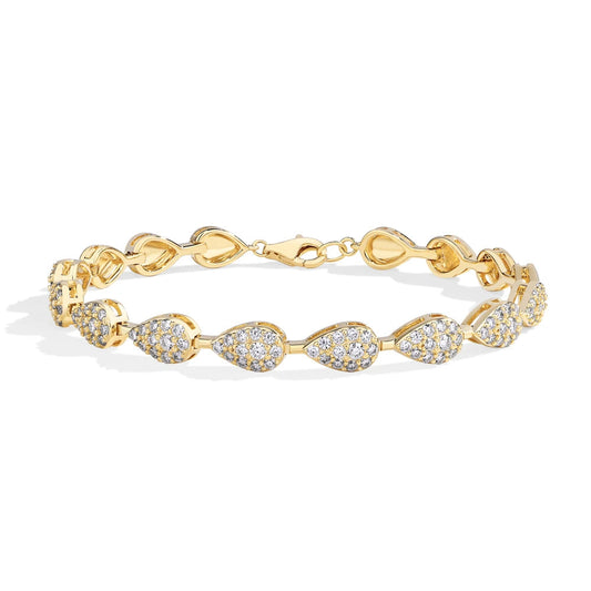 Luxury Pear-Shaped Moissanite Bracelet