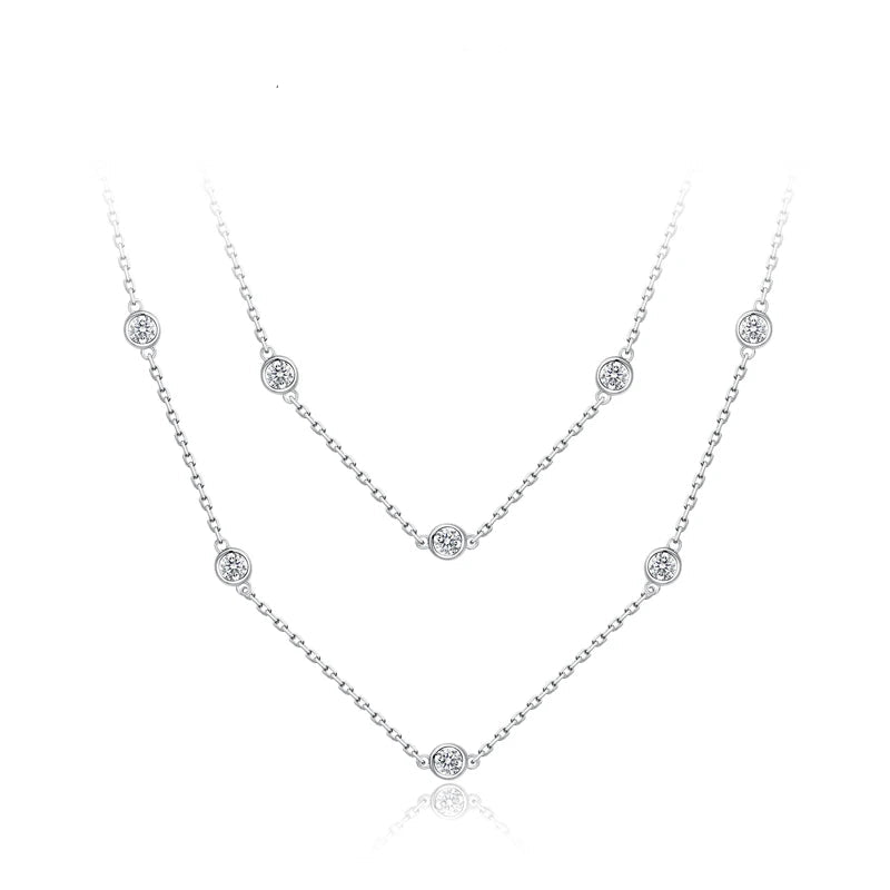 925 Sterling Silver Moissanite Necklace