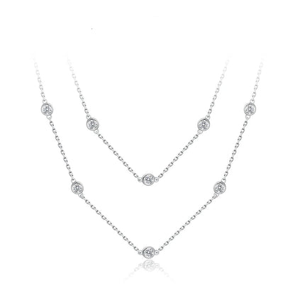 925 Sterling Silver Moissanite Necklace