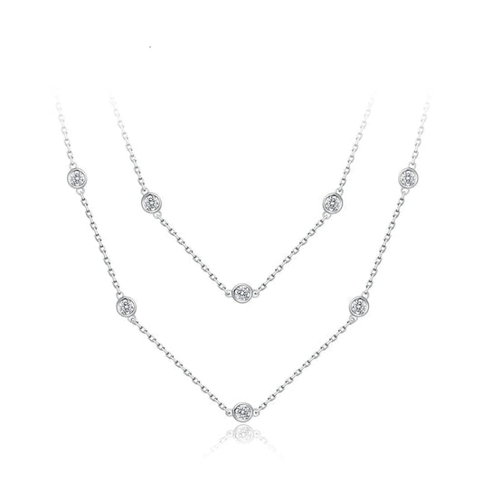 925 Sterling Silver Moissanite Necklace