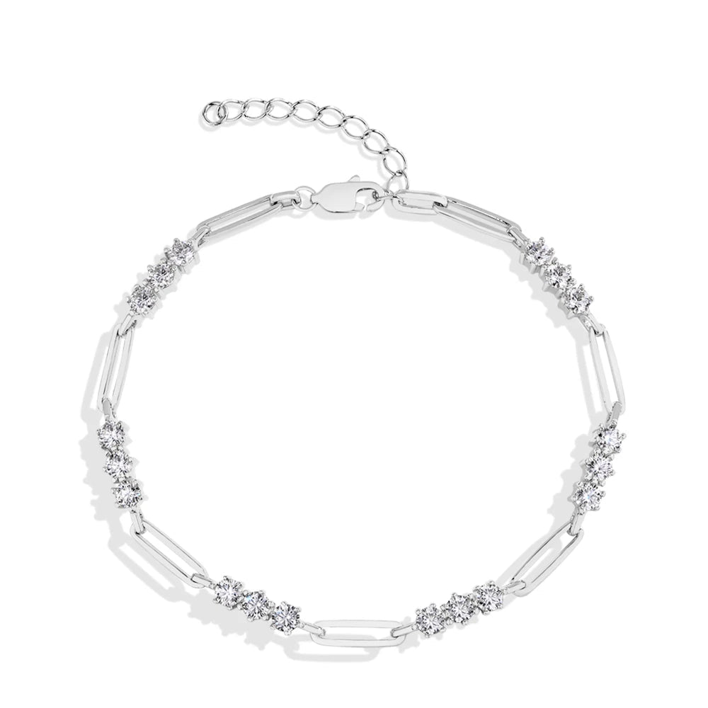 3.0mm Round Cut Moissanite Bracelet