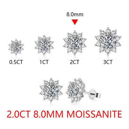 6.5mm Snowflake Stud Earrings