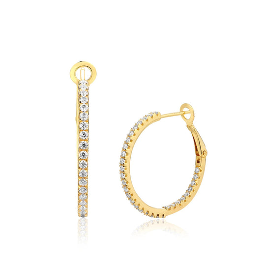 1.5mm D-Color Moissanite Hoop Earrings