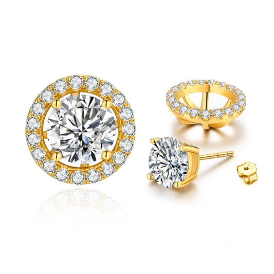 1.0 Carat D-Color Moissanite Detachable Stud Earrings
