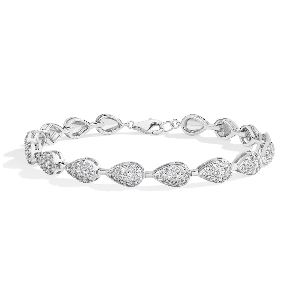 Luxury Pear-Shaped Moissanite Bracelet