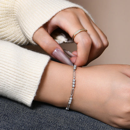 3.0mm Round Cut Moissanite Bracelet