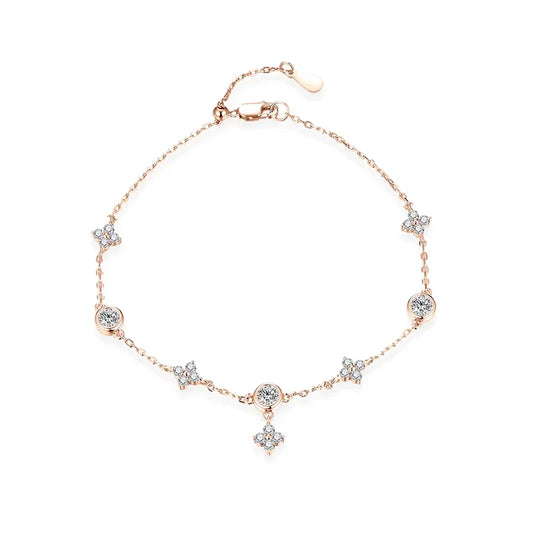 Classic Moissanite & Pearl Bracelet