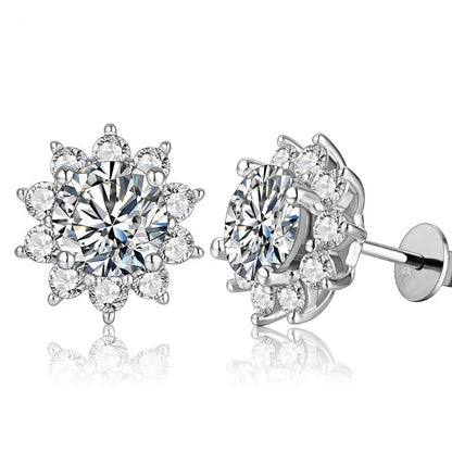 6.5mm Snowflake Stud Earrings