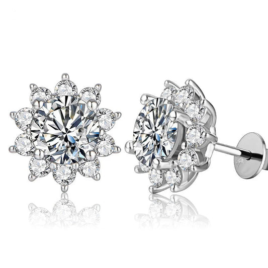 6.5mm Snowflake Stud Earrings