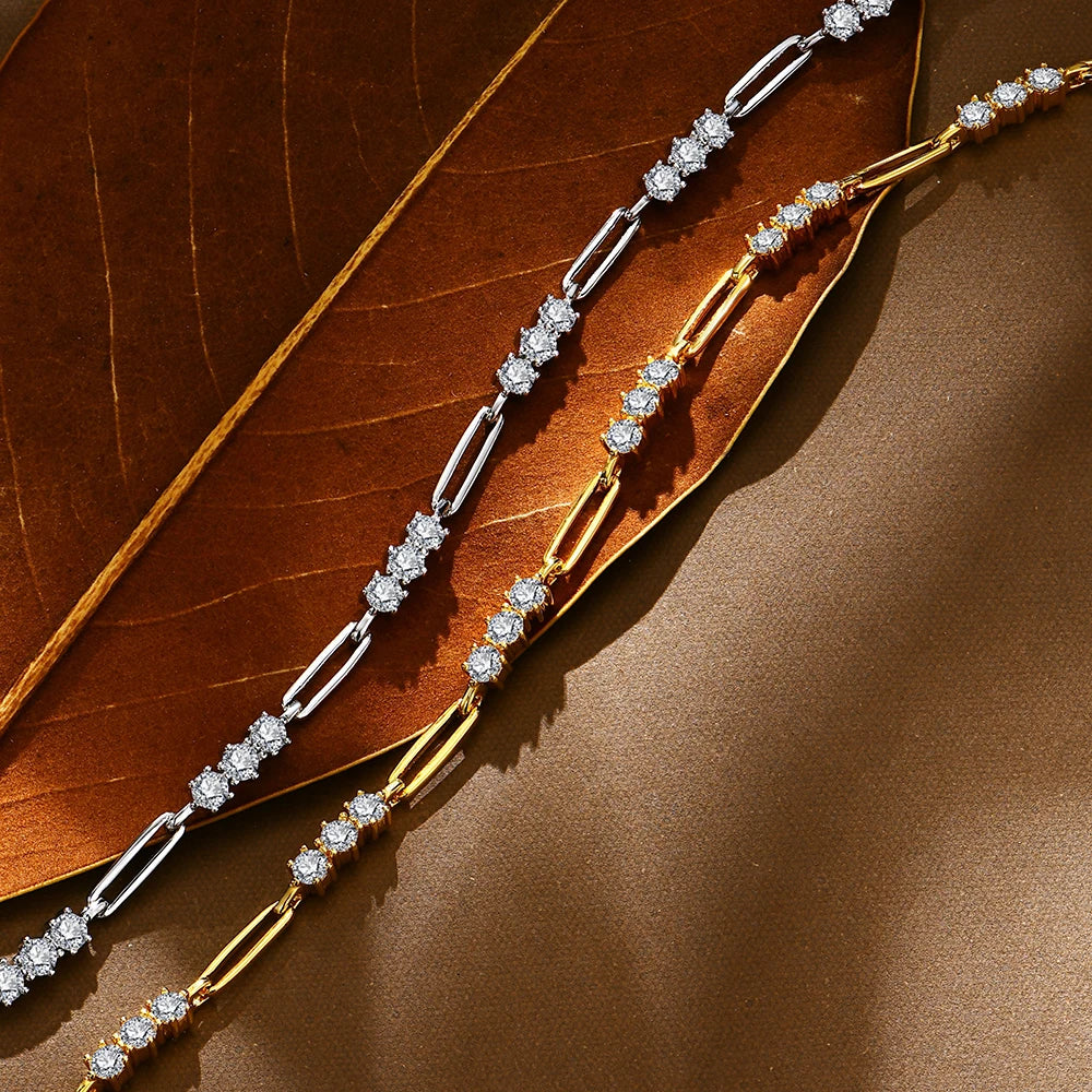 3.0mm Round Cut Moissanite Bracelet