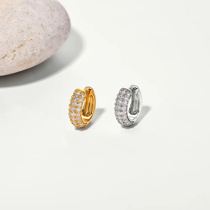 D VVS1 Round Moissanite Diamond Stud Earrings