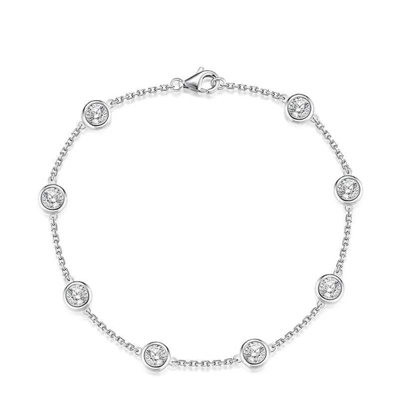 4.0mm D-Color Diamond-Like Gemstones Bracelet