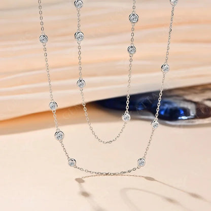 925 Sterling Silver Moissanite Necklace